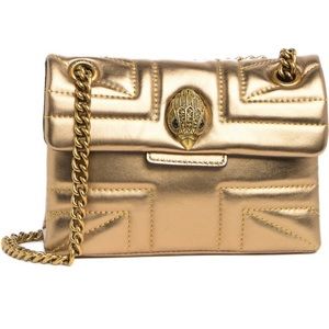 KURT GEIGER LONDON ‘GOLDEN’ MINI LEATHER KENSINGTON BAG